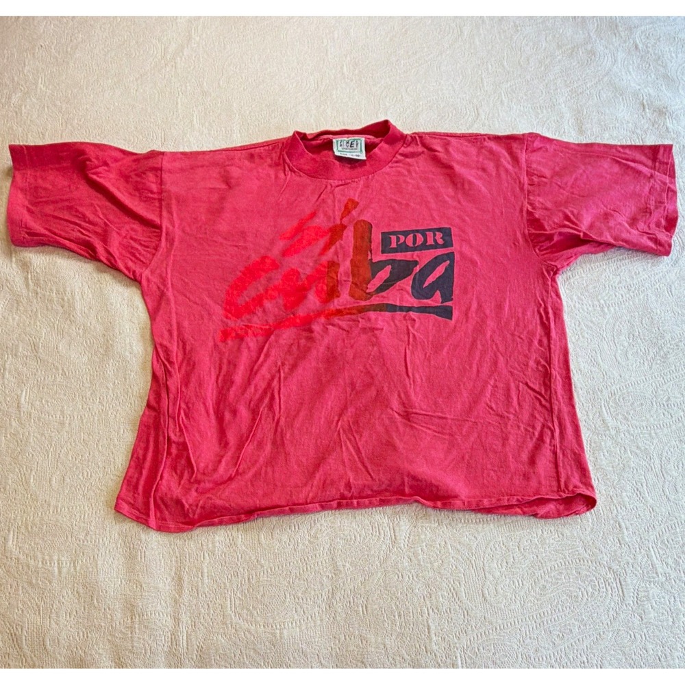 Fixet Rivet Sportswear Men’s XL Pink Cotton Knit Crew Neck T-Shirt Single Stitch